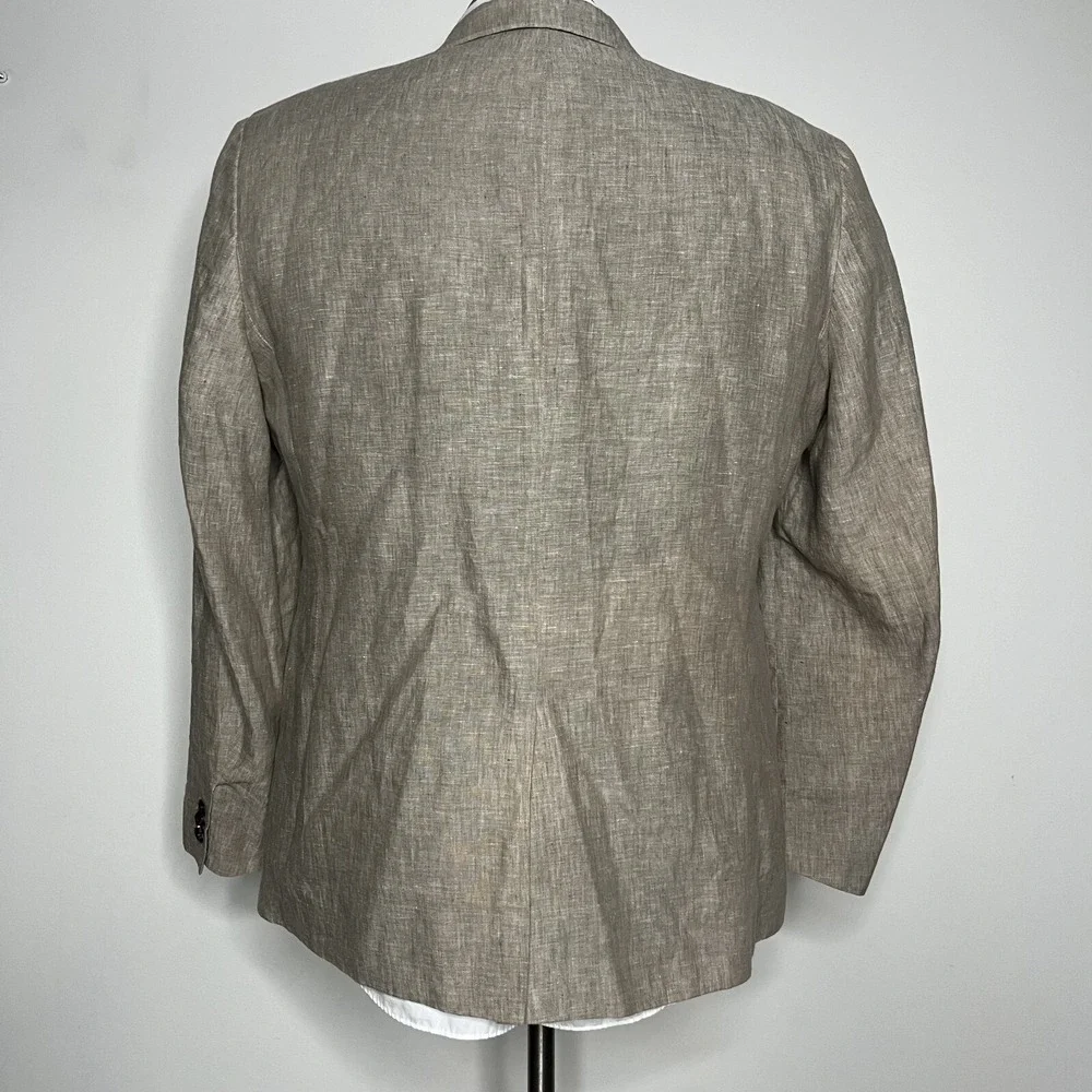 Banana Republic Men's 48L 100% Linen Sport Coat Blazer 2-Button‎ Slim Fit Solid